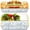 Gold Rim, variant on 4 Set 16" x 9" Plastic Chilled Serving Tray for Parties with Compartments Ice Chilled Party Platter Charcuterie Serving Board Cold Dish Dip for Fruit Seafood Vegetable Appetizer