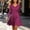 A_Wine, variant on XPMWRP Women's V Neck Long Sleeve Ruched Waist Flared Mini Dress Casual Office Skater Swing Dress Blue XXXXL
