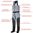 thumbnail image 3 of 5XL Chest waders for Men Zipper Stout Fishing Waders, 3 of 6