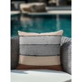 thumbnail image 4 of Waterproof Outdoor Throw Pillows with Inserts 18"x18", Brown Grey Soft Decorative Pillowcases for Couch Bedroom, Vintage Stripe Farmhouse Wood Grain Ombre Pillow Covers for Sofa Living Room, 4 of 8