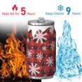 thumbnail image 4 of 12 Oz Christmas Coffee Travel Mug with Lid, Double Wall Vacuum Reusable Stainless Steel Water Bottle Leak Proof Insulated Hot Cold Coffee Cup Gift for Women Mens,Red(1pcs), 4 of 5