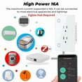 thumbnail image 5 of Melery Smart US Wall Outlet 10A Zigbee-Enabled with Tuya & Smart Life App Tempered Glass Pane lTiming & Remote Control Function, 5 of 7