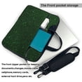 thumbnail image 2 of Lsque Emerald Green Sparkling Pattern Laptop Bag – Portable & Slim Single-Shoulder Computer Case with Adjustable Strap, Protective, Lightweight for 13”/14”/15.6” Laptops, 2 of 8