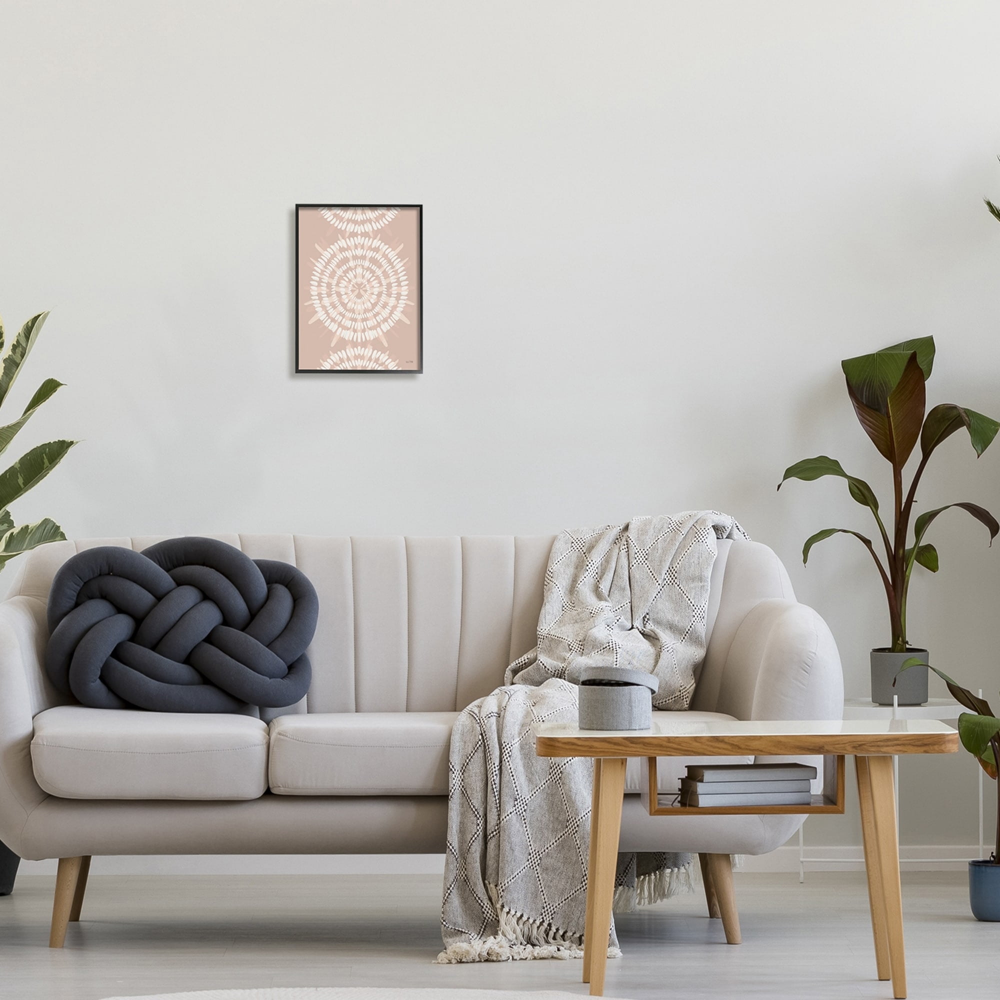 Stupell Industries Geometric Rose Gold Mandala Boho Flower Design,11 x 14, Design by House Fenway