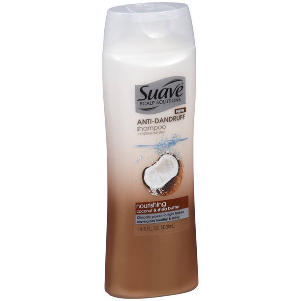 Suave Scalp Solutions Coconut & Shea Butter Anti Dandruff Shampoo, 14.5