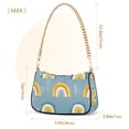 thumbnail image 3 of FORMRS Womens Shoulder Bag with Chain Strap Clutch Purse Cute Tote Handbag, Light Blue Rainbow, 3 of 7