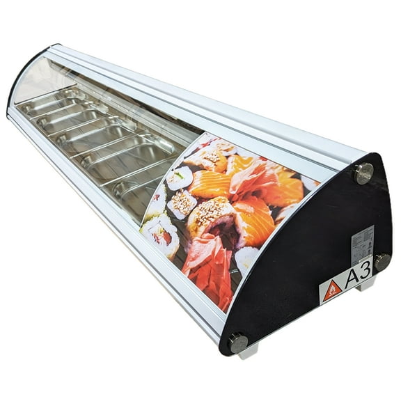 69 in. Countertop Refrigerated Display Display, Commercial Sushi Refrigerator, NSF Certified