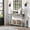 Grey, variant on Kicctian Rattan Console Table with 2 Drawers, 43" Narrow Sofa Side Table with Storage Shelf, Farmhouse Entryway Table for Hallway, Living Room, Wood Color