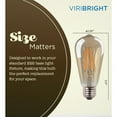 thumbnail image 4 of Viribright® ST19 LED Filament Bulb, Dimmable, Amber, Warm White 2200K, 6-Pack, 4 of 5