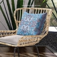 thumbnail image 2 of Floral Paisley Throw Pillow with Removable Cover in Red Blue Black 18x18, 2 of 4