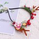 thumbnail image 5 of 1pc Christmas Antler Hair Band Floral Hair Hoop Moda Tocado Fiesta Sombreros para niñas Niños (Patrón 4), 5 of 7