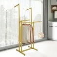 thumbnail image 5 of Golden 4-Head hanger，Clothes Rack, Garment Rack, Freestanding Clothes Rack, 5 of 13