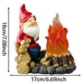 thumbnail image 3 of Garden Gnome Statue with Campfire and Squirrel Figurine for Outdoor Patio Lawn Yard Decoration Resin Ornament, 3 of 5