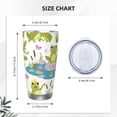 thumbnail image 4 of Zufioo Cartoon Frogs Print 20OZ Stainless Steel Car Cup, Direct Drinking Mouth Straw Mouth Insulation Cup, Suitable for Outdoor, Office, Car-Without Straw, 4 of 8