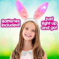 thumbnail image 3 of Bunny Ears 3 Piece Set - Includes Blinking LED Ears, Bowtie, Tail Outfit for Women, Men, Kids - One Size Fits All Headband, 3 of 5