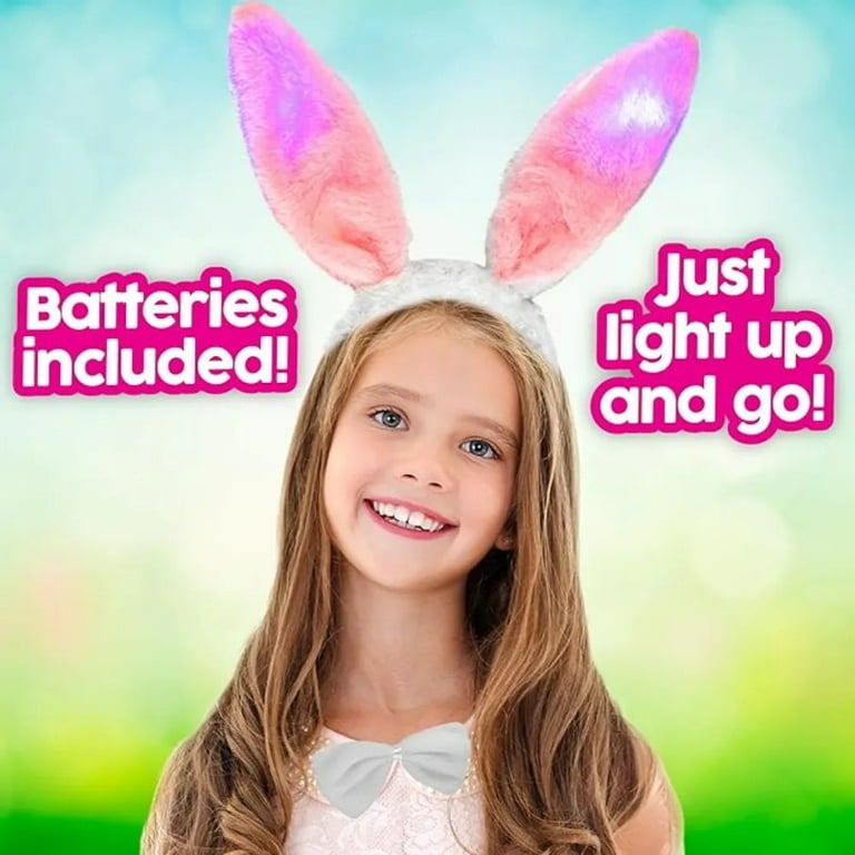 SCS Direct Easter Bunny Ears 3pk Set with LED Ears, Bowtie  display picture 3