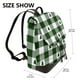 thumbnail image 2 of Fotbe Green White Lumberjack Plaid Mochila Bolso con Estampado para Mujer, Mochila Antirrobo de Nylon Impermeable, Bolsa Ligera de Hombro, 2 of 4