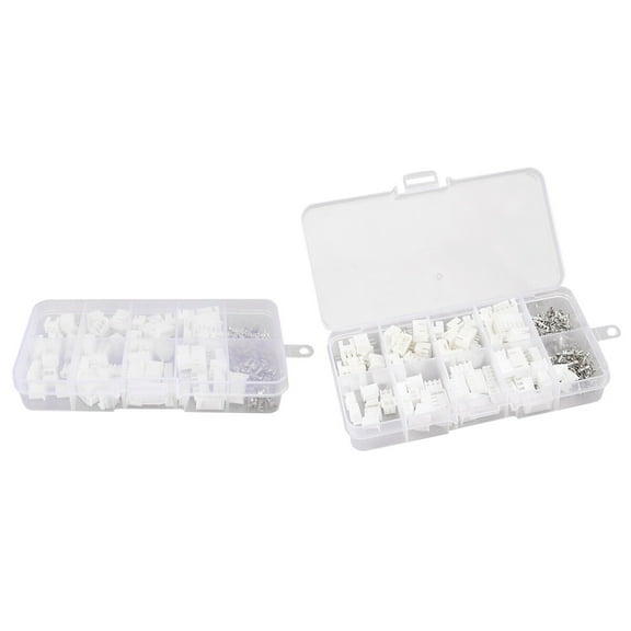 JST- Connectors Set 150PCS Male Female Pins for Circuit Board 2 3 4 5 Pin Assortment with Clear