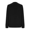 thumbnail image 4 of Uootdi Women's Round Neck Solid Color Loose Fitting Long Sleeve Hoodless Sweatshirts Gift, 4 of 6