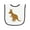 White and Black, variant on Inktastic Kangaroo Cute Baby Terry Cloth Bib