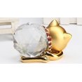 thumbnail image 3 of Optical Crystal Prism Gold Kitty Cat Figurine 3.5", 3 of 4
