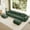 Green#7, variant on Newest Modern L-Shape Velvet Sectional Sofa with Ottoman & Throw Pillows for Small Living Room & Apartment, Green
