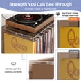 thumbnail image 7 of Olakee Premium Acrylic Turntable Stand with Vinyl Storage – Modular, Expandable, Now-Playing Display in Amber Brown, 7 of 7