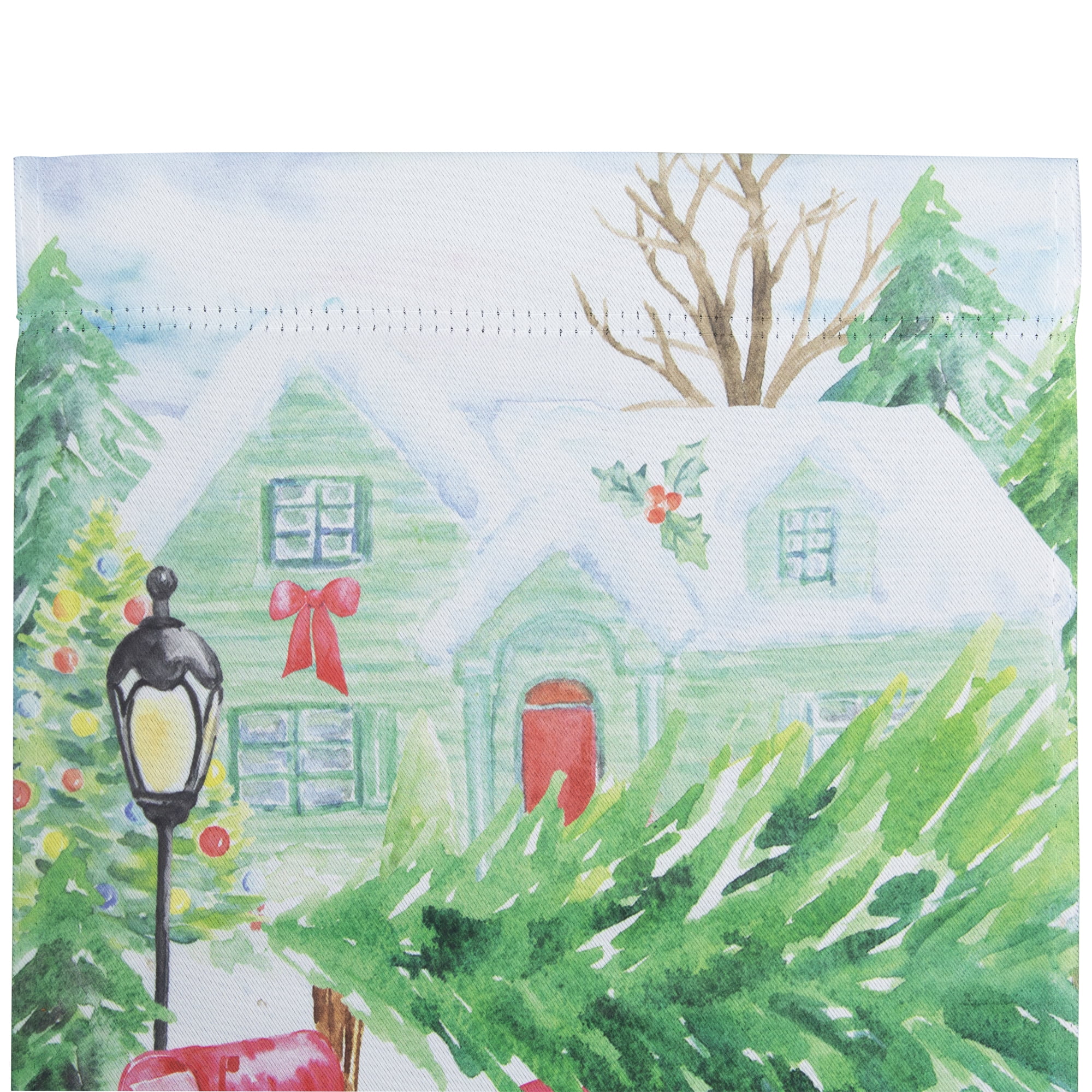 Red Car and Christmas Tree Outdoor Garden Flag 12.5" x 18"