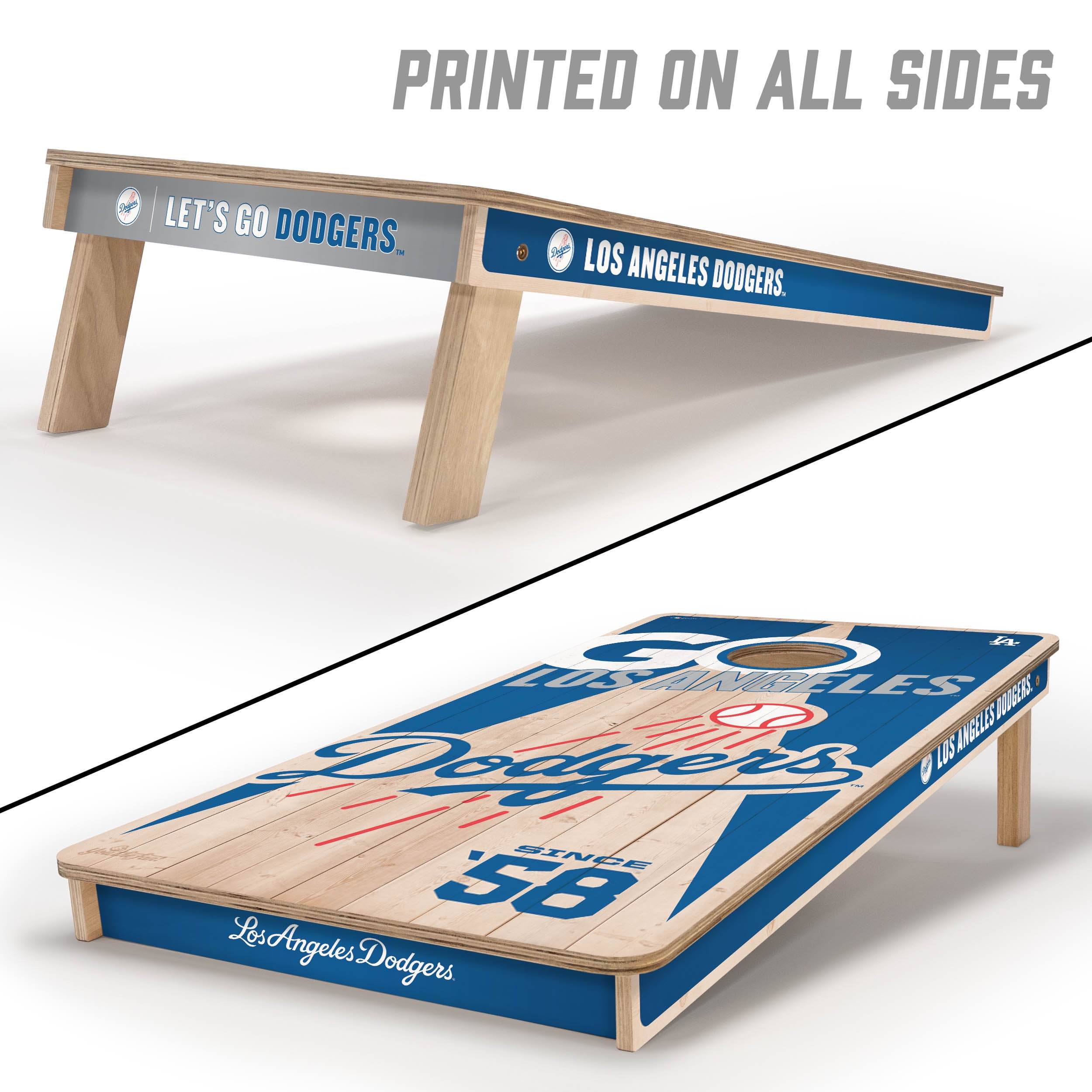 YouTheFan MLB Los Angeles Dodgers 2' x 4' Cornhole Game No Bags