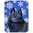 thumbnail image 2 of Schipperke Red and Green Snowflakes Holiday Christmas Glass Cutting Board Large, 2 of 2
