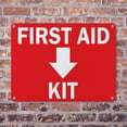 thumbnail image 4 of (2 Pack) First Aid Kit with Down OSHA ANSI Sign 14 Inch X 10 Inch Indoor / Outdoor Rust-Free Aluminum Metal Signs for Workplace, Workshop, and Construction Site, Made in the USA, 4 of 8