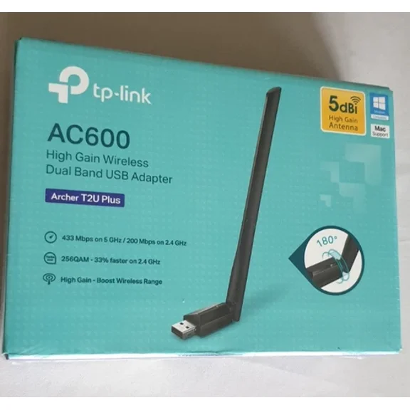 VIGOR- Tp-Link Archer T2U Plus High Gain Wireless Dual Band Usb Adapter For Laptop, Pc