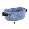 thumbnail image 4 of Nordic Storage Basket with Handles Hand Woven Storage Basket Toy Cotton Rope Container Toy Sundries Key Desktop for Wardrobe Closet Dark Blue L, 4 of 9