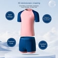 thumbnail image 5 of Girl's Two-Piece Short Sleeve Swimsuits UPF50+ Rash Guard Kids Boys Girls Quick Dry Bathing Suit, 5 of 7