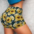 thumbnail image 4 of Honeii Sunflowers Print Women's Workout Shorts, Gym Shorts for Active Wear, Sports Shorts,Women's Running Shorts,Quick Dry Athletic Shorts-Small, 4 of 8