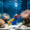 thumbnail image 4 of Aquarium-Dekoration Taucher Schwimmende Aquarium-Ornamente Seifenblasen--FigurMini-Scubaa-StatueMeeresmotiv-Figurverstellbarlebendige Unter, 4 of 7