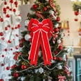 thumbnail image 4 of Large Christmas Tree Topper Linen Bow for Home Decor, Big Festive Bowknot Ornament for Xmas Tree, Holiday Party & Wall Hanging Decorations, 4 of 5