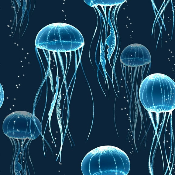 MuralsPrint Marine Jellyfish Removable Wallpaper - 24'' inch x 10'ft
