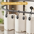 thumbnail image 5 of AmazerBath Black Shower Curtain Hooks, 12PCS Rust Proof Shower Curtain Rings, Decorative Modern Shower Curtain Hangers, Elliptical Heavy Duty Design Convenient for Bathroom Kitchen Wardrobe, 5 of 7