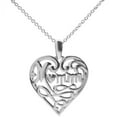 thumbnail image 1 of Sterling Silver Mommy Heart Pendant Necklace, 18", 1 of 1