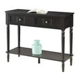 thumbnail image 3 of Pemberly Row Traditional 2 Drawer Console Table in Black Wood Finish, 3 of 4