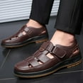 thumbnail image 2 of Mepaouo Men's Leather Shoes Casual Dress Oxfords Shoes Working Business Formal Derby Sneakers, 2 of 8