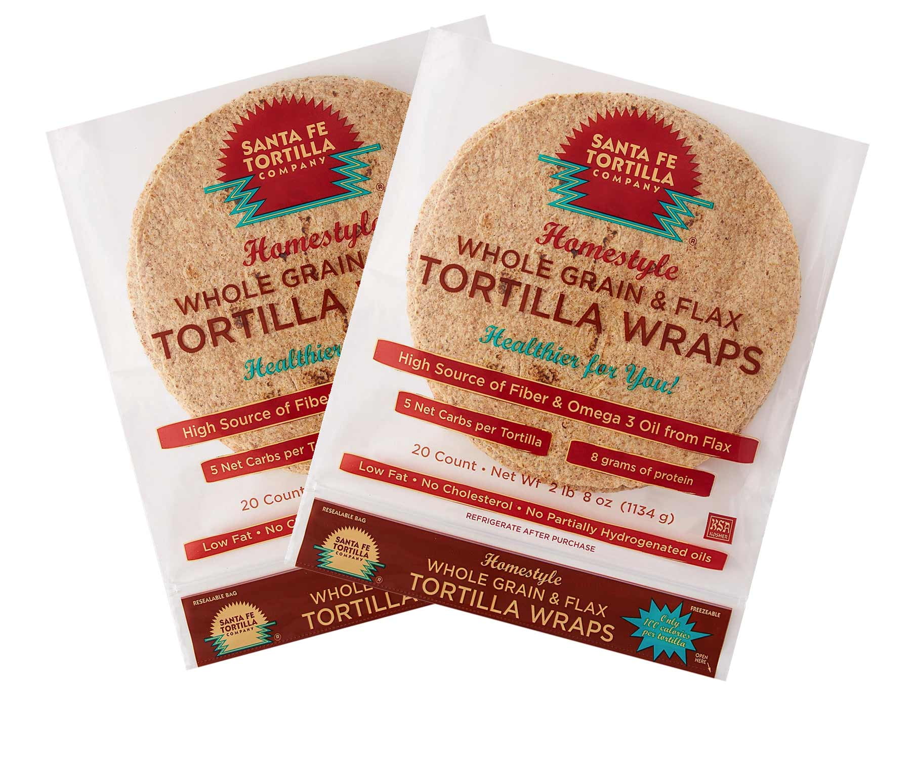 Santa Fe Tortilla Company Homestyle Whole Grain with Flax Tortilla