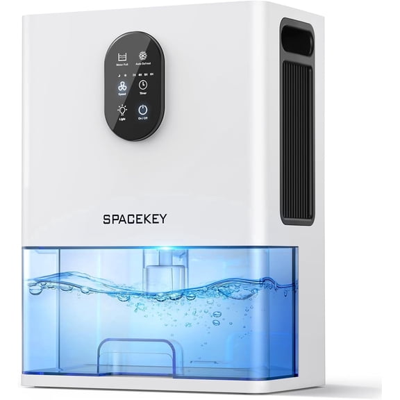 Dehumidifier, 106 oz Water Tank (1000 sq.ft) Dehumidifiers for Home, Quiet Dehumidifier for Bathroom Bedroom Basement RV with Timer Setting, Auto Shut off, 7 Colors LED Light, Sleep Modes, White
