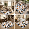 thumbnail image 5 of Large Area Rugs 8'x10', Orange Pumpkins Halloween Carpet Runner Indoor Outdoor Rugs Home Decor Aesthetic, Black Castle Black Plaid Non Slip Mats Washable Accent Rug for Living Room Bedroom, 5 of 8