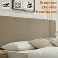 thumbnail image 5 of Zanmintaobo Queen Size Luxury Bed Frame,Upholstered Headboard,Storage Drawers ,Built-in Nightstand Components,No Box Spring Needed,Easy Assembly,Ocher, 5 of 11