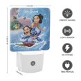 thumbnail image 2 of Lilo y Stitch Luz nocturna LED con sensor de anochecer a amanecer para dormitorio, baño, pasillo, escaleras - Lámpara LED nocturna de enchufe, 0.5W - 1 pieza, 2 of 6