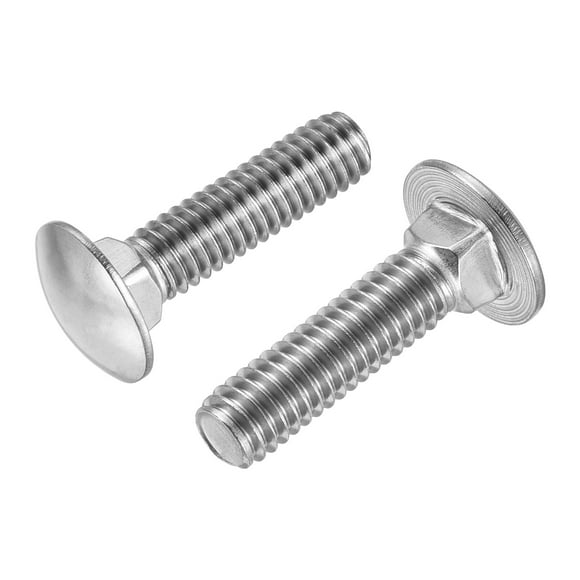 Unique Bargains 5/16-18x1-1/4' Carriage Bolt 304 Stainless Steel Polishing 10 Pack