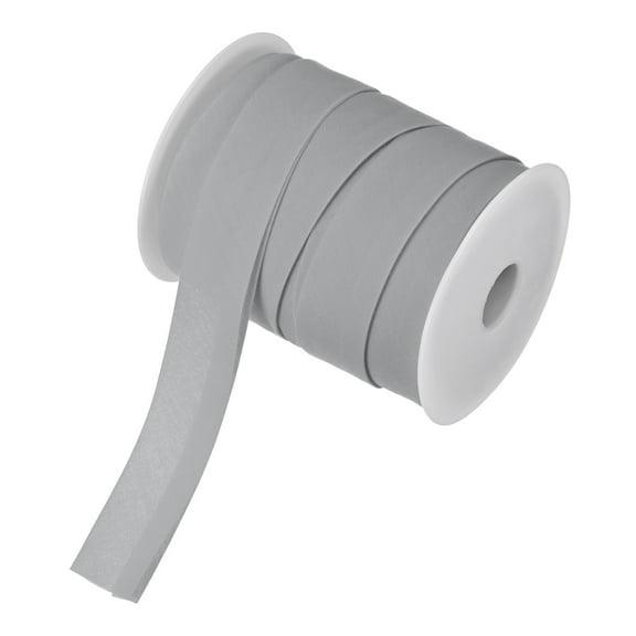 Double Fold Bias Tape , 1 Inch x 25 Yard Piping Trim Fabric Binding Tape for Sewing, Apply to Seaming, Hemming, Binding, Quilting, DIY Craft Accessories (Gray)