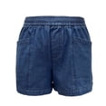thumbnail image 1 of Bermuda George Para mujer, con bolsillos en costado elástico en cintura Azul   Talla CH, 1 of 4